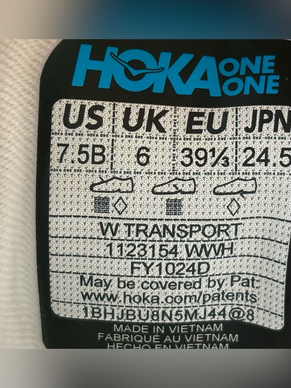 Hoka 💅 Transport Cordura Women’s Hiking Running Athletic White 1123154 WWH NEW - Picture 10 of 12